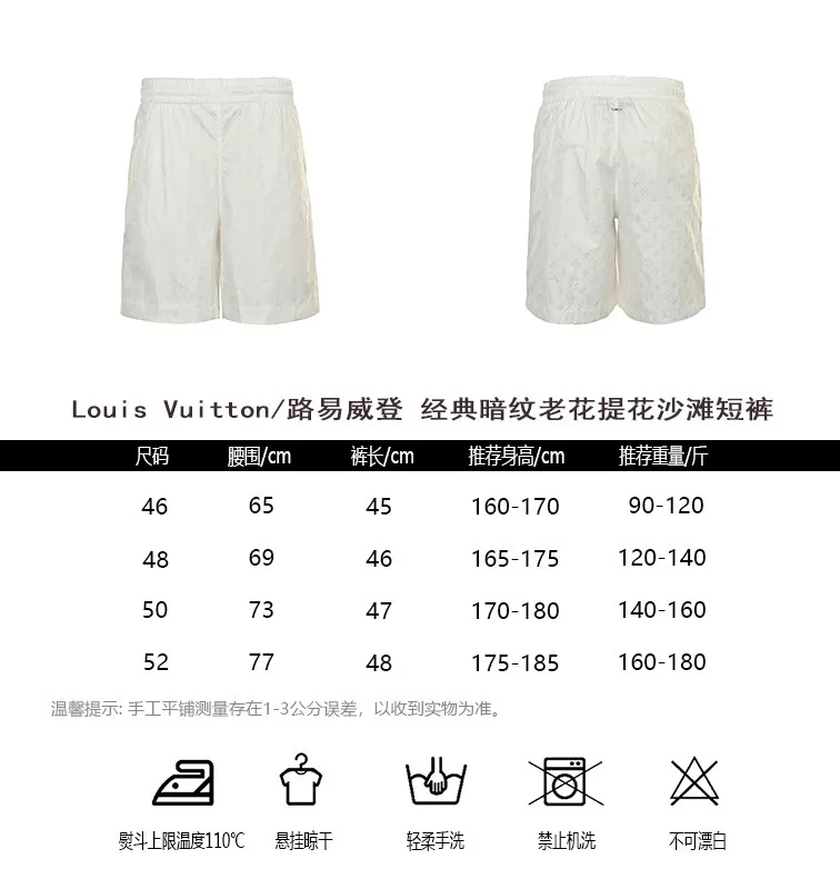 Louis Vuitton/Louis Vuitton Classic dark pattern old flower jacquard beach shorts